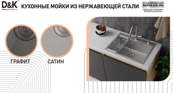 Купить Мойка кухонная D&K DKS605004  