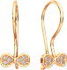 Серьги из розового золота ZORKA 310419А (с фианитами) - 