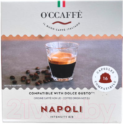 Кофе в капсулах O'ccaffe Napoli стандарта Dolce Gusto (16шт)