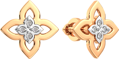 Серьги из розового золота ZORKA 3D00459.14K.R (с бриллиантами) - 