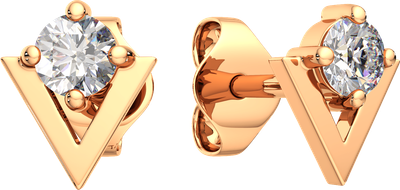 Серьги из розового золота ZORKA 310477.14K.R (с фианитами) -
