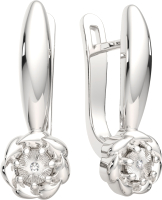 Серьги из серебра ZORKA 03D0052 (с бриллиантами) -