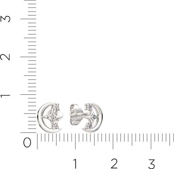 Серьги из серебра ZORKA 0310588 (с фианитами)