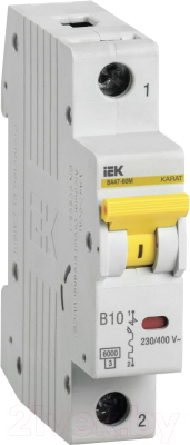 Выключатель автоматический IEK ВА47-60M 1Р 10А 6кА B / MVA31-1-010-B