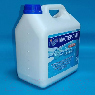 Изображение товара Комплексное средство для бассейна Маркопул Кемиклс Мастер-Пул 3 в 1 в канистре (3л)
