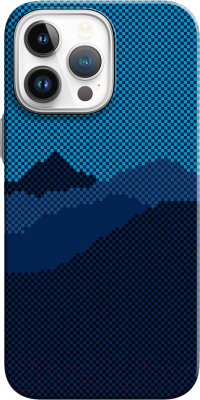 Чехол-накладка Luxo Горный пейзаж J271 для iPhone 13 Pro (черный/синий)