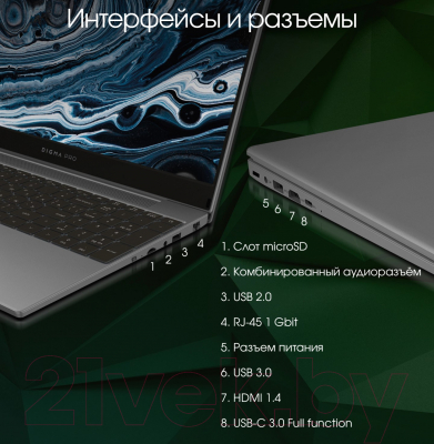 Ноутбук Digma Pro Breve S Core i3 (DN15P3-8DXW02)