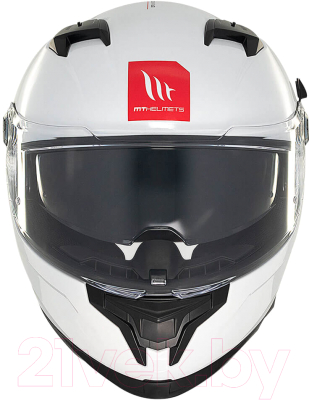 Мотошлем MT Helmets Braker SV Solid (M, глянцевый жемчужно-белый)