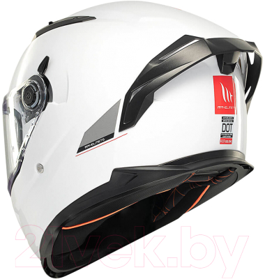 Мотошлем MT Helmets Braker SV Solid (M, глянцевый жемчужно-белый)