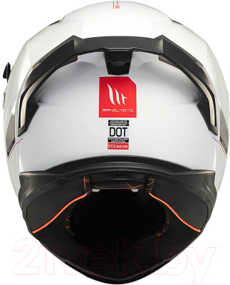 Мотошлем MT Helmets Braker SV Solid (M, глянцевый жемчужно-белый)