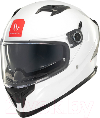 Мотошлем MT Helmets Braker SV Solid (M, глянцевый жемчужно-белый)