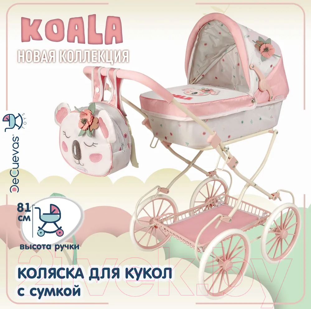 Аксессуар для куклы DeCuevas Toys Люлька с сумкой. Коала / 80079