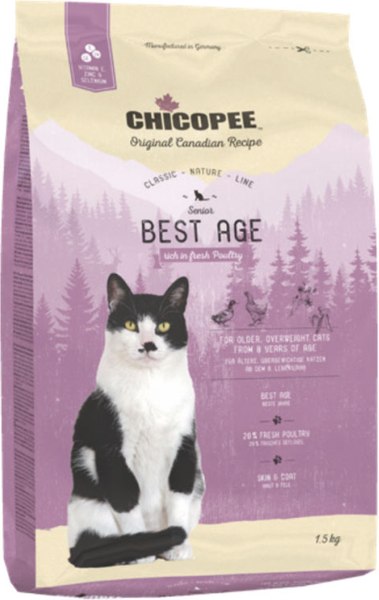 Сухой корм для кошек Chicopee CNL Cat Senior Best Age с птицей (1.5кг)