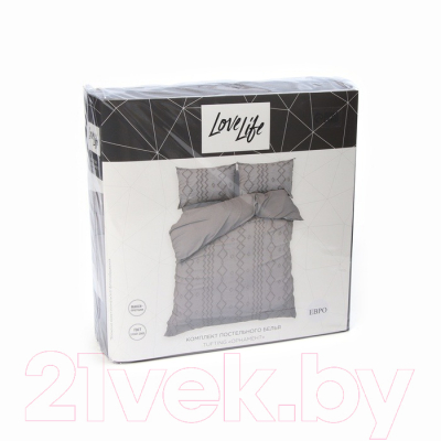 Комплект постельного белья Love Life Tufting. Орнамент 1.5сп / 10323103 (серый)