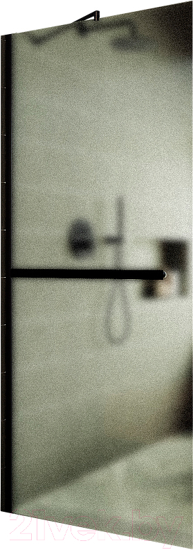 Душевая стенка MaybahGlass 109x195 / MGD-713-6ш (сатин стекло/черный) — фото 1