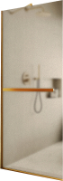 Душевая стенка MaybahGlass 109x195 / MGD-710-3у (бронзовое матовое стекло/золотой) - 