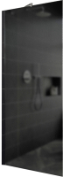 Душевая стенка MaybahGlass 109x195 / MGD-682-4ш (графитовое матовое стекло/хром глянцевый) - 