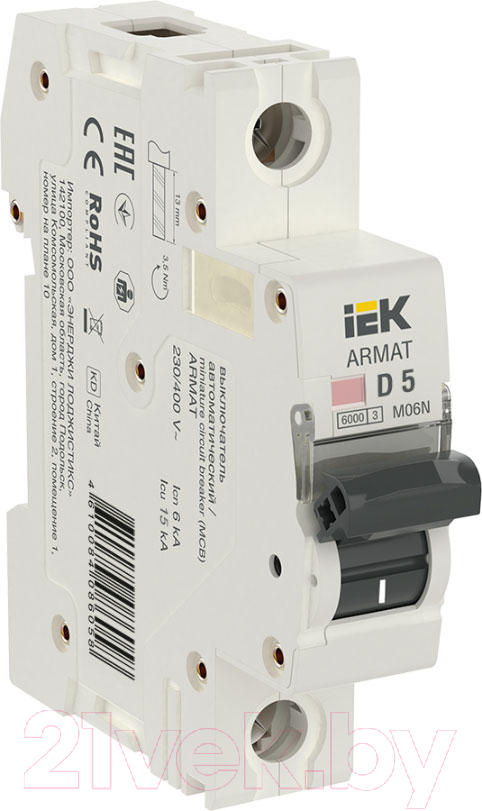 Выключатель автоматический IEK AR-M06N-1-D005