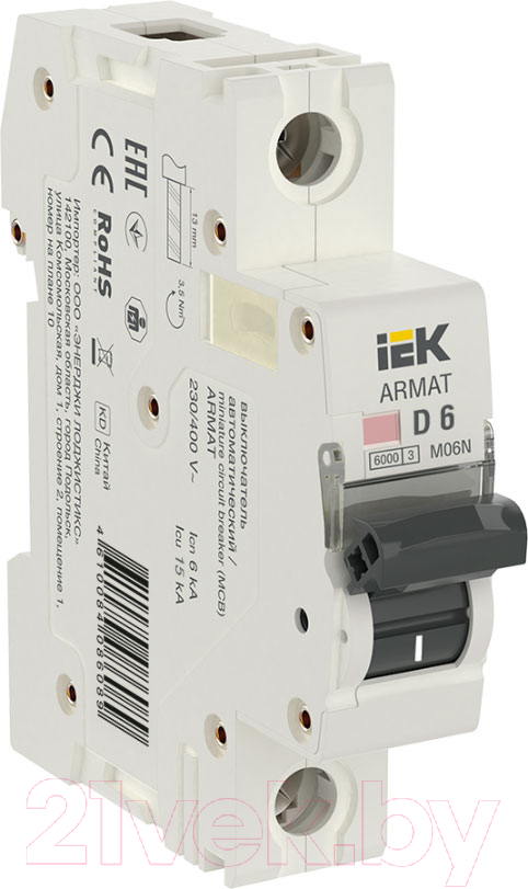 Выключатель автоматический IEK AR-M06N-1-D006