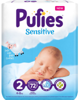 Подгузники детские Pufies Sensitive Mini 4-8кг (72шт) - 
