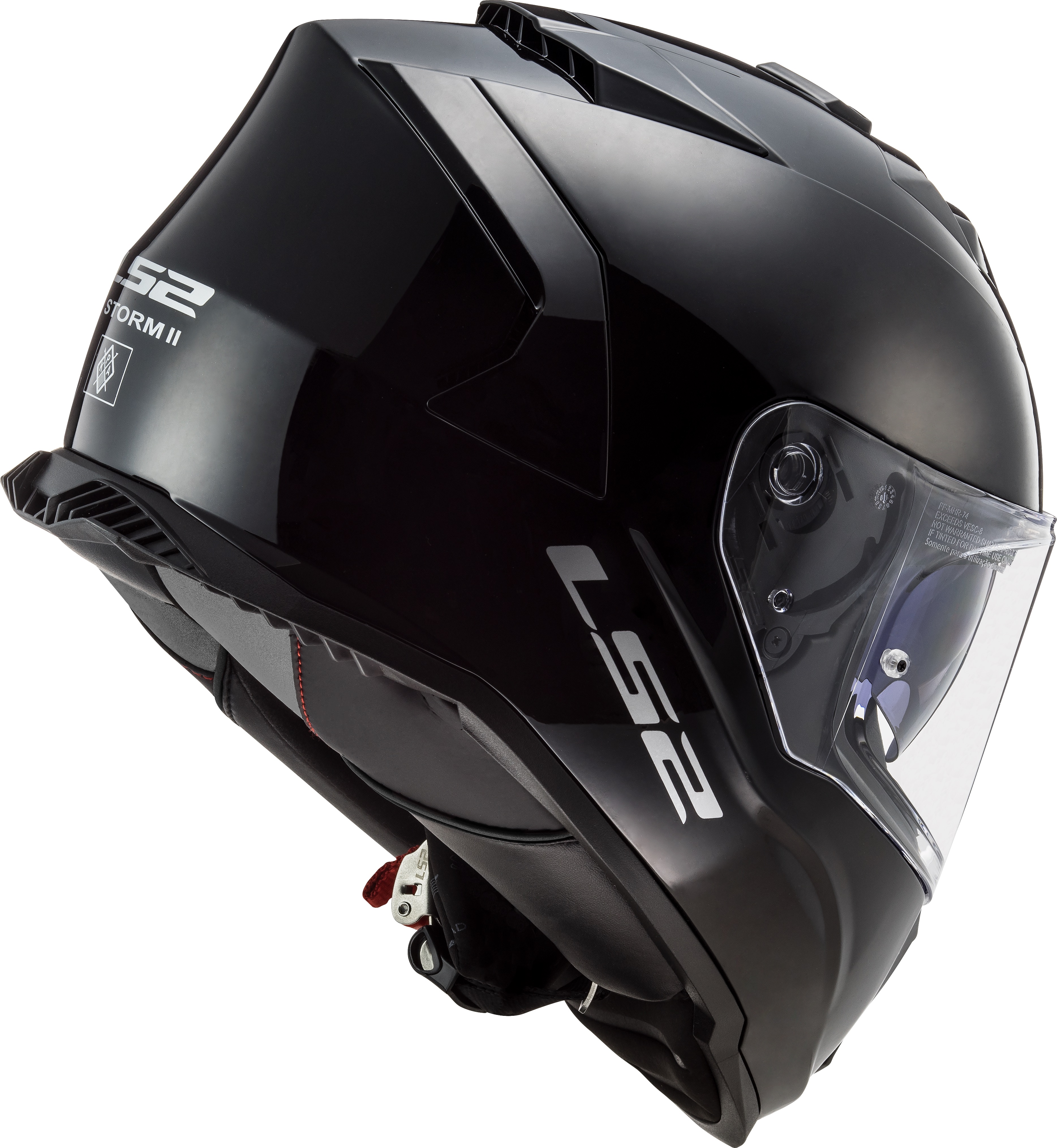 Мотошлем LS2 FF800 Storm II Solid (XL, глянцевый черный) — фото 5