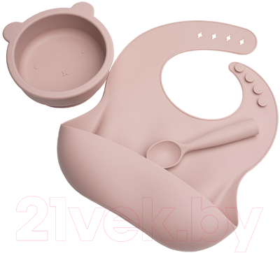 Набор посуды для кормления Beola baby HBB-05 (розовый)