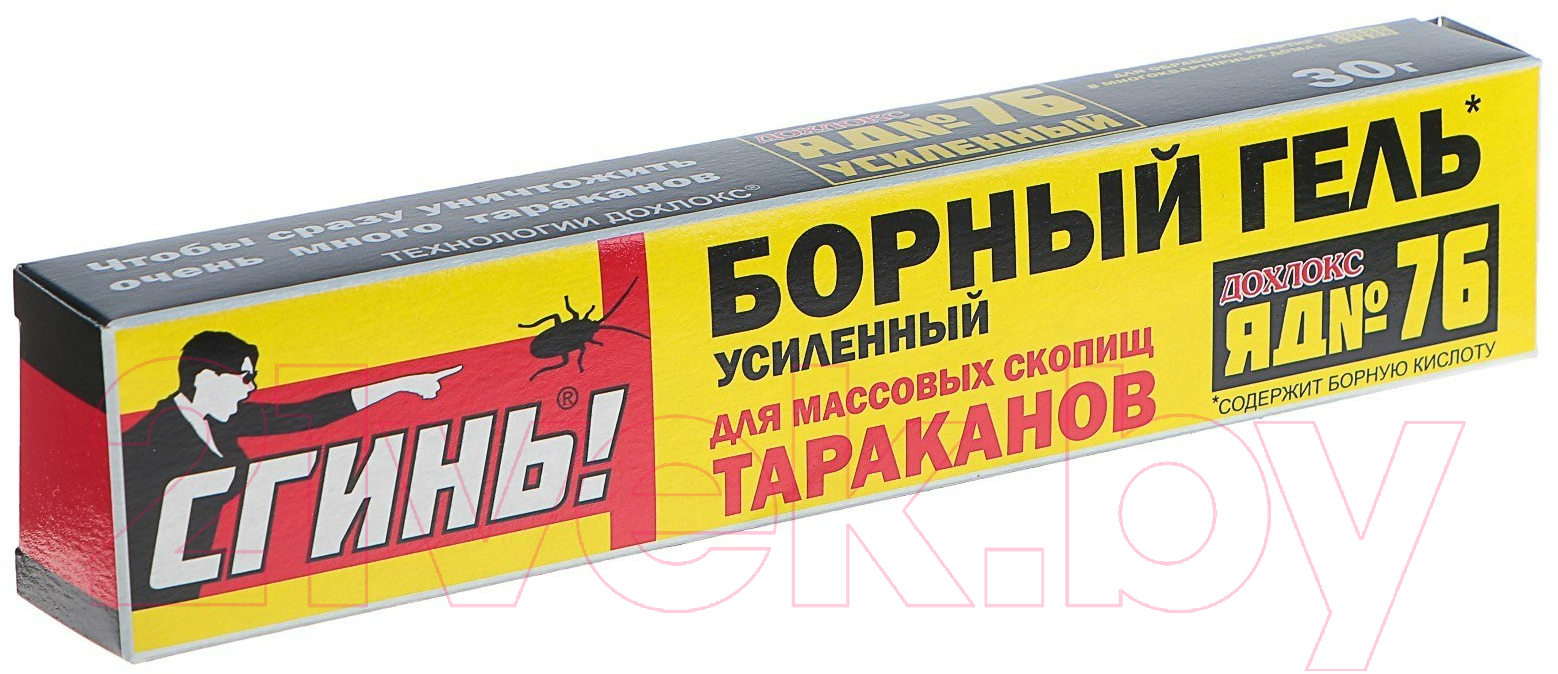 Гель от насекомых Дохлокс Сгинь! Борный Гель усиленный от тараканов (30г) — фото 2
