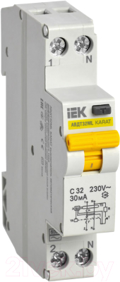 Изображение товара Дифференциальный автомат IEK АВДТ32МL C32 30мА / MVD12-1-032-C-030