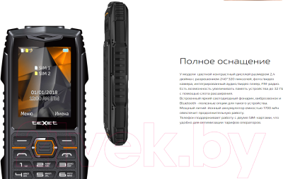 Мобильный телефон Texet TM-519R (черный)