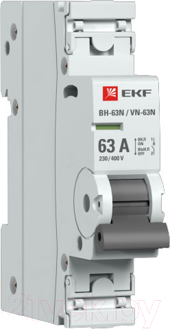 Выключатель нагрузки EKF PROxima 1P 63А ВН-63N / S63163