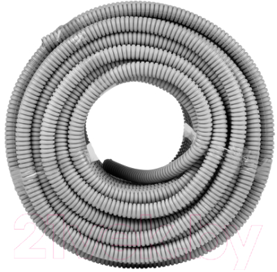 Труба для кабеля EKF Гофрированная ПВХ с протяжкой Plast d16 мм tg-z-16-50m (50м, серый)