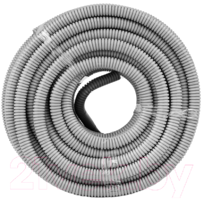 Труба для кабеля EKF Гофрированная ПВХ с протяжкой Plast d20 мм tg-z-20-50m (50м, серый)