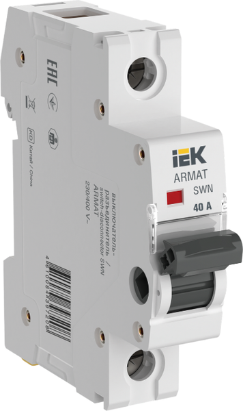 Выключатель-разъединитель IEK SWN 1P 40А / AR-SWN-1-040