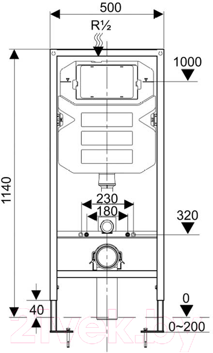 Инсталляция для унитаза Керамин ИнВолл Комфорт K130-A02-EEA1