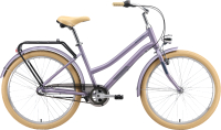 Велосипед STARK Comfort Lady 3speed 2024 (14.5, сиреневый матовый металлик/серый/бежевый) - 
