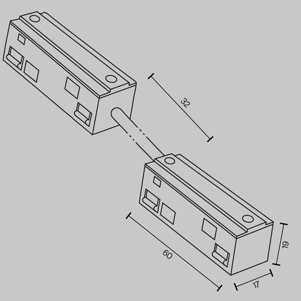 Коннектор для шинопровода Maytoni TRA034CPC-42W-5-1