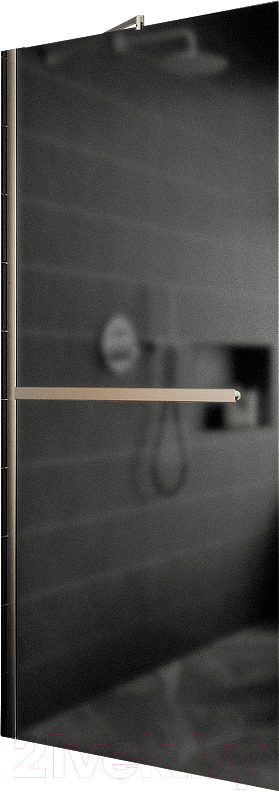 Душевая стенка MaybahGlass 119x195 / MGD-718-5ш (графитовое матовое стекло/хром матовый) — фото 1