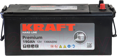 Автомобильный аккумулятор KrafT Premium Евро / 195G51R. (190 А/ч)