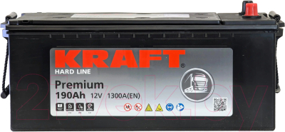 Автомобильный аккумулятор KrafT Premium Евро / 195G51R. (190 А/ч)