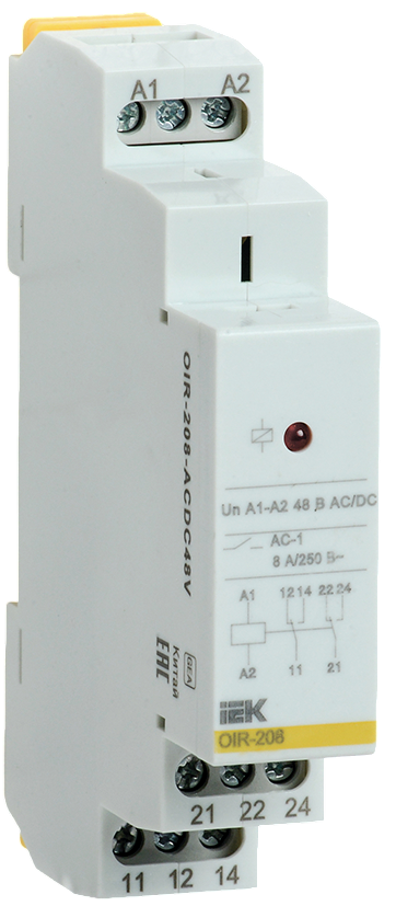 Реле промежуточное IEK OIR-208-ACDC48V