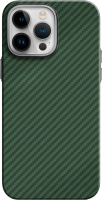 Чехол-накладка Luxo Карбоновые полосы J160 для iPhone 15 Pro (зеленый) - 
