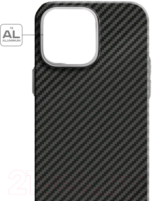 Чехол-накладка Luxo Карбоновые полосы J162 для iPhone 14 Pro (черный)
