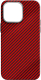 Чехол-накладка Luxo Карбоновые полосы J163 для iPhone 13 (красный) - 