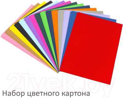 Набор цветной бумаги и картона Brauberg Радуга / 115087 (60л, 15цв)