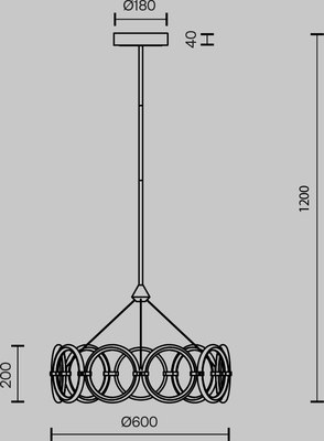 Люстра Maytoni Modern MOD357PL-L40BS3K