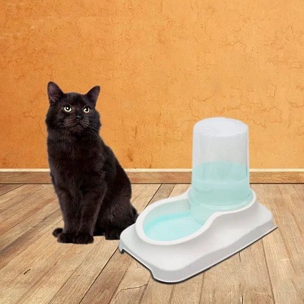 Поилка механическая для животных Pet Plast'art PT-200-W (1.5л, белый)