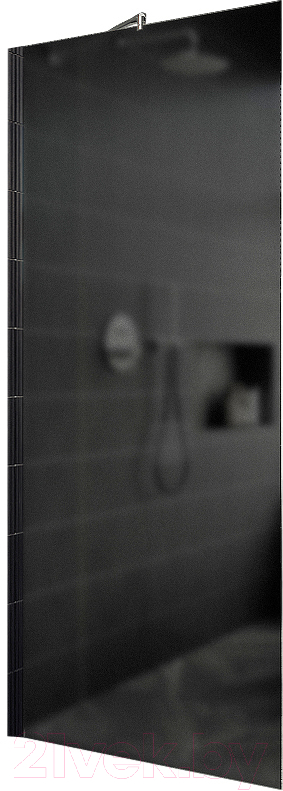 Душевая стенка MaybahGlass 79x195 / MGD-699-5ш (графитовое матовое стекло/хром матовый)
