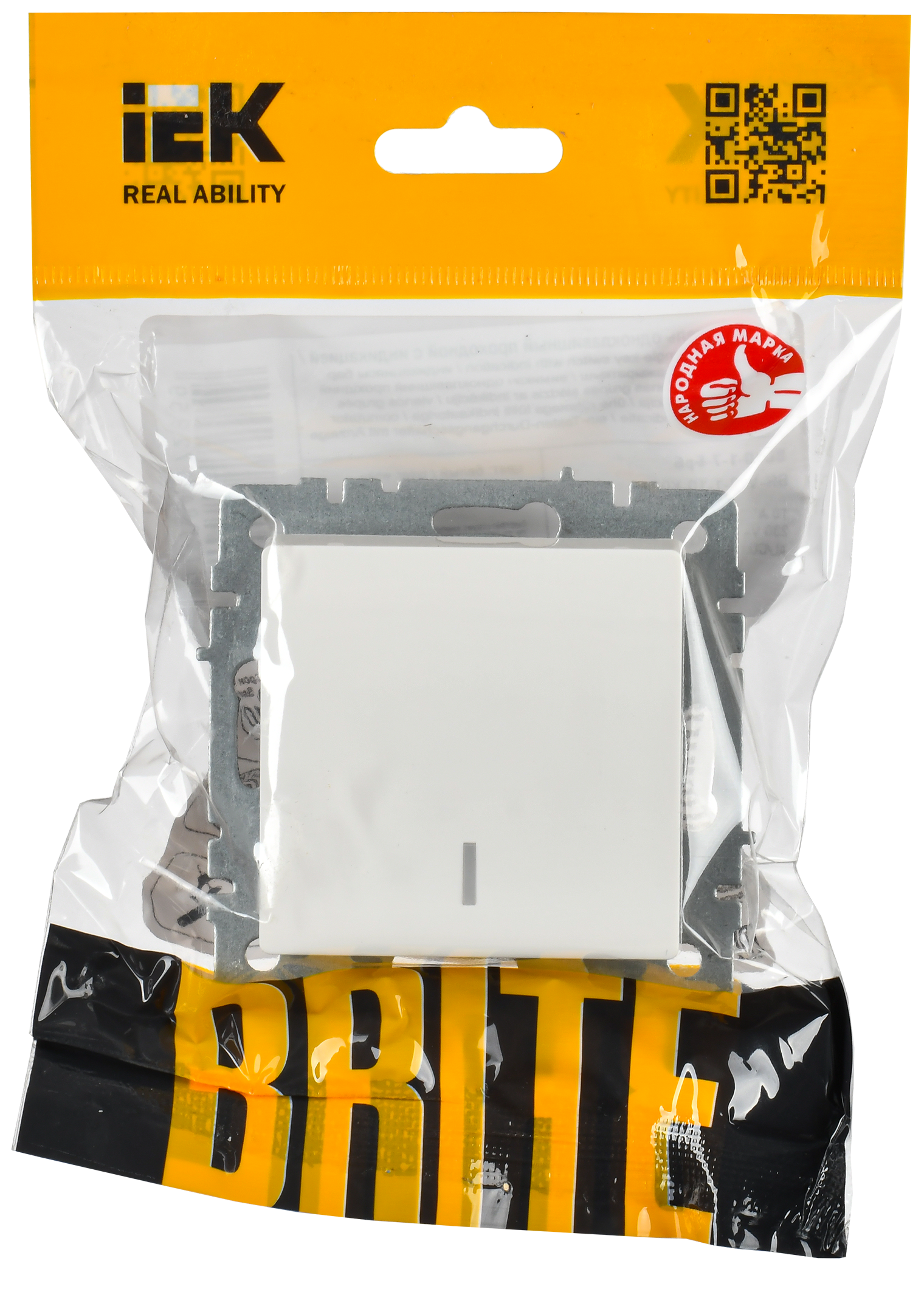 Выключатель IEK Brite BR-V12-1-10-K01 (белый) — фото 6