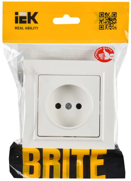 Розетка IEK Brite BR-R10-10-K01-F (белый)