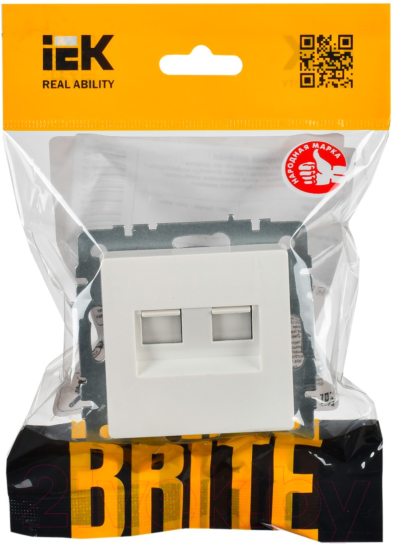 Розетка IEK Brite BR-K20-2-K01 (белый) — фото 6